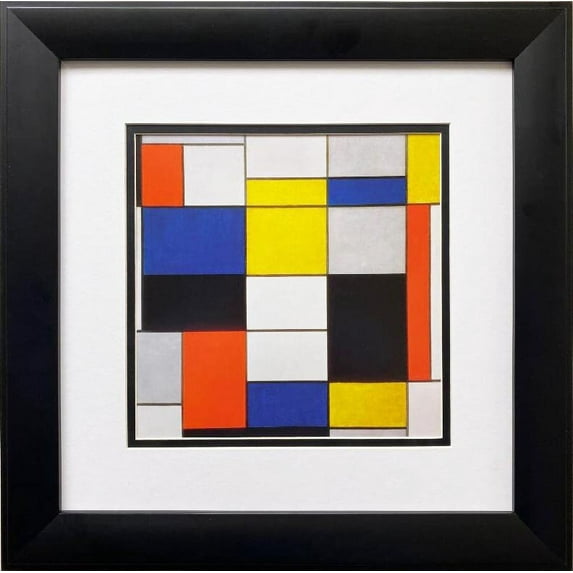 Piet Mondrian "Composition A." 1920 Framed Art Print Generic