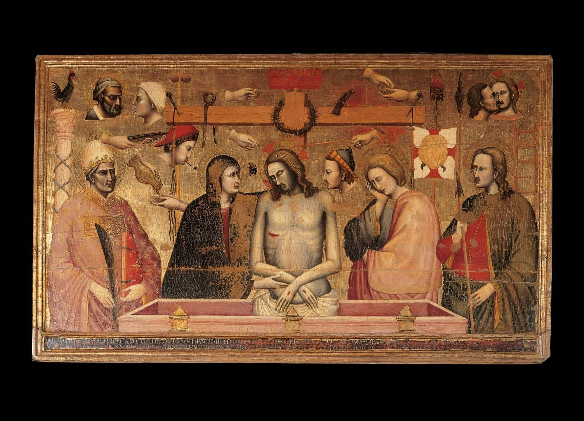 Piet With The Symbols Of The Passion Canvas Art - (36 x 24)
