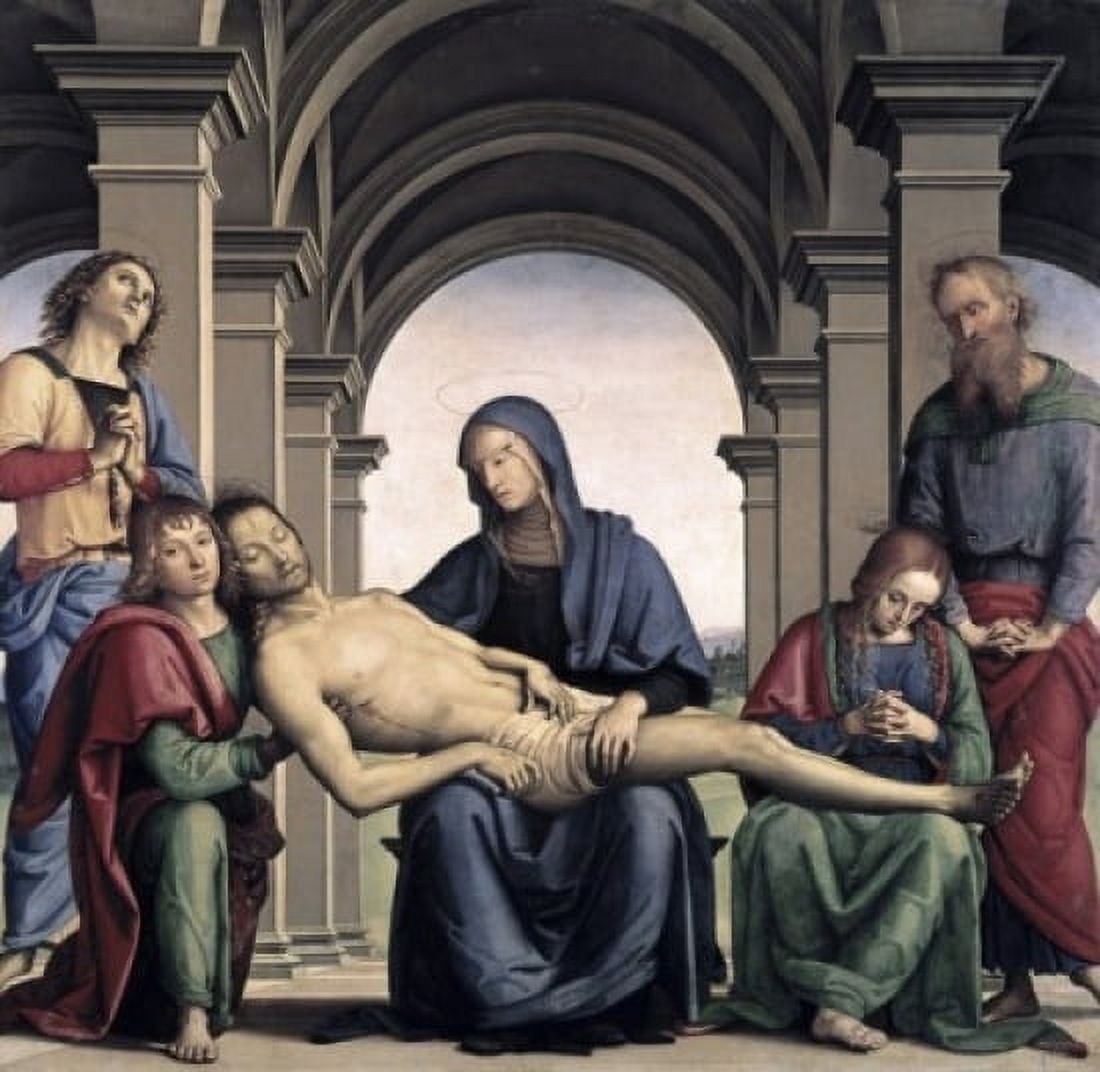 Pieta 1493-94 Pietro Perugino (ca1450-1523 Italian) Oil on panel Galleria degli Uffizi Florence Canvas Art - Pietro Perugino (24 x 36)