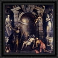 thumbnail image 1 of Pieta 28x28 Large Black Ornate Wood Framed Canvas Art by Titian, 1 of 2