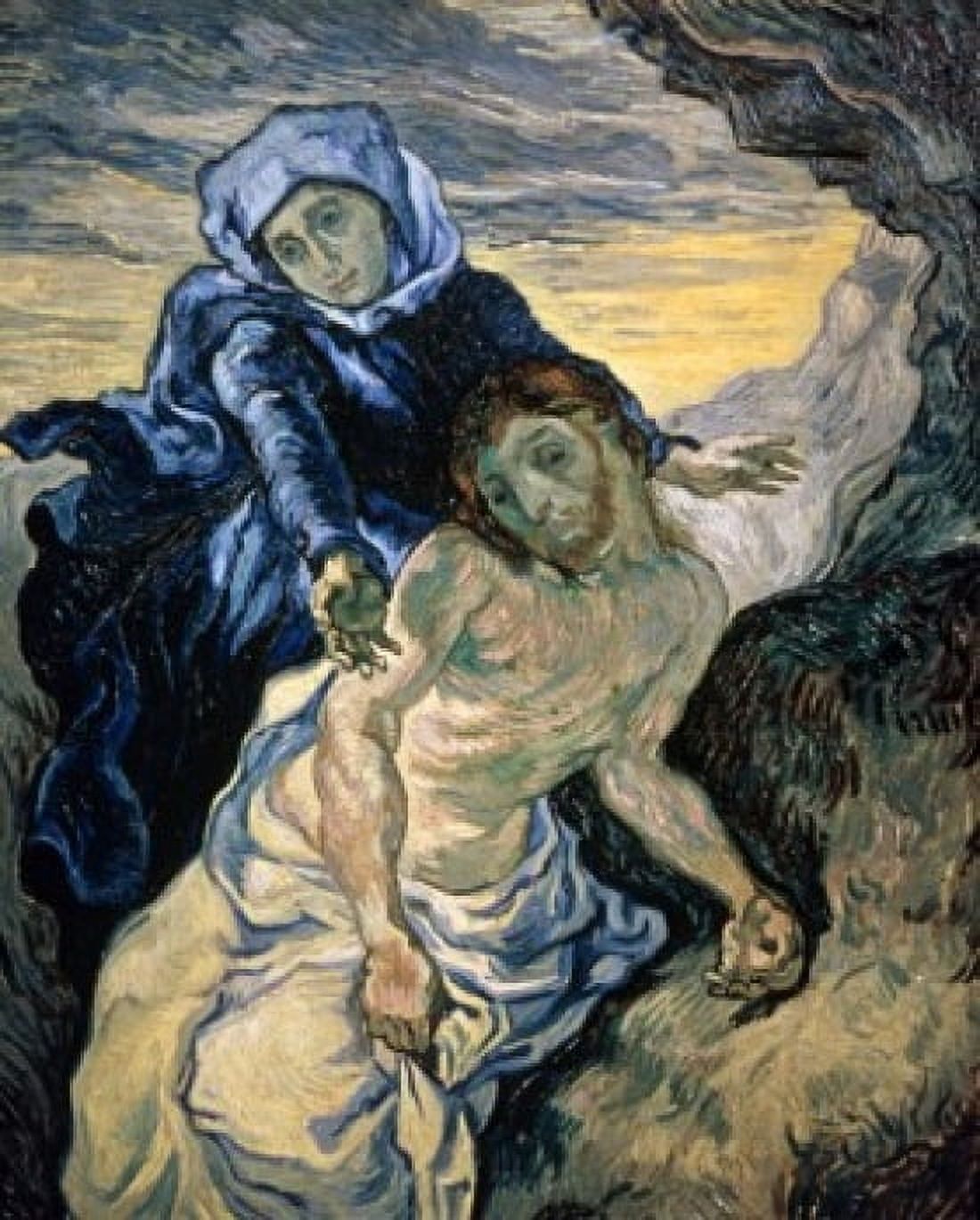 Pieta (After Delacroix) 1890 Vincent van Gogh (1853-1890 Dutch) Oil on canvas Van Gogh Museum Amsterdam Netherlands Canvas Art - Vincent van Gogh (24 x 36)