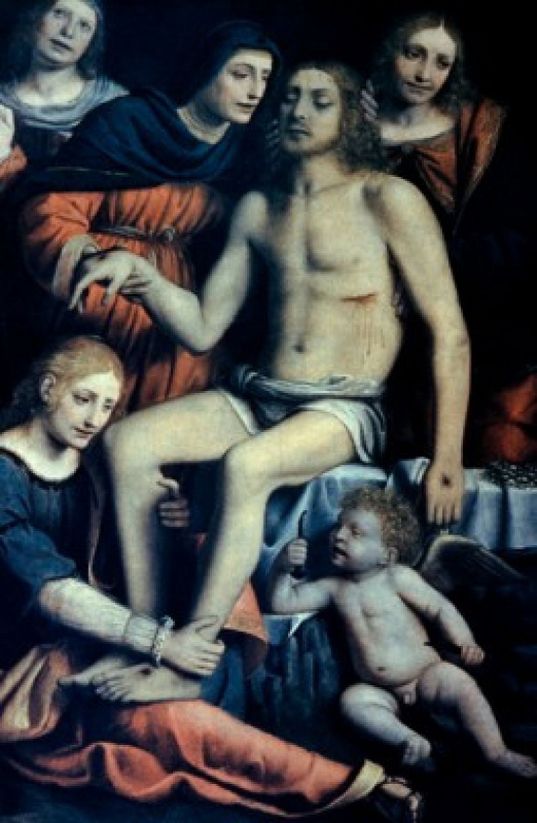 Pieta Bernardino Luini (ca1480-1532Italian) Canvas Art - Bernardino Luini (18 x 24)