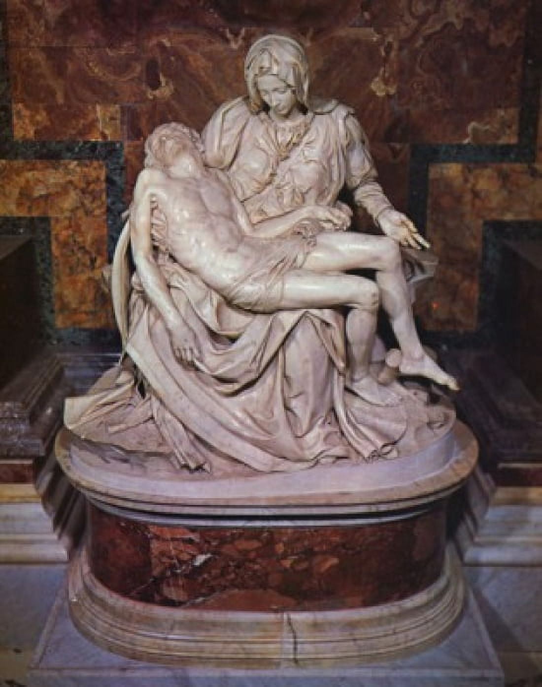 The Pieta C1498 Michelangelo Buonarroti (1475-1564 Italian) Marble Sculpture St Peters Basilica Vatican City Canvas Art - Michelangelo Buonarroti (18 x 24)