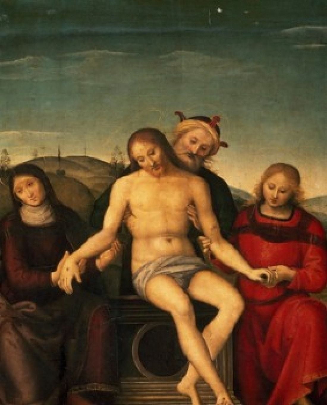 Pieta Pietro Perugino (c 1450-1523 Italian) Pushkin Museum of Fine Arts Moscow Canvas Art - Pietro Perugino (24 x 36)