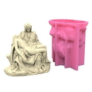 Pieta Statue Silicone Mold Aromatherapy Candle Mold Pieta Gypsum Plaster Mold