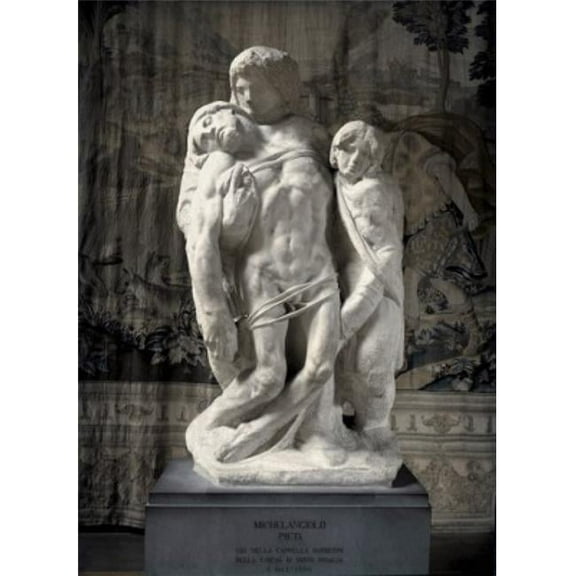 Pieta di Palestrina Michelangelo Buonarroti 1475-1564 Italian Marble Galleria Dell Accademia Florence Italy Poster Print - 18 x 24 in.