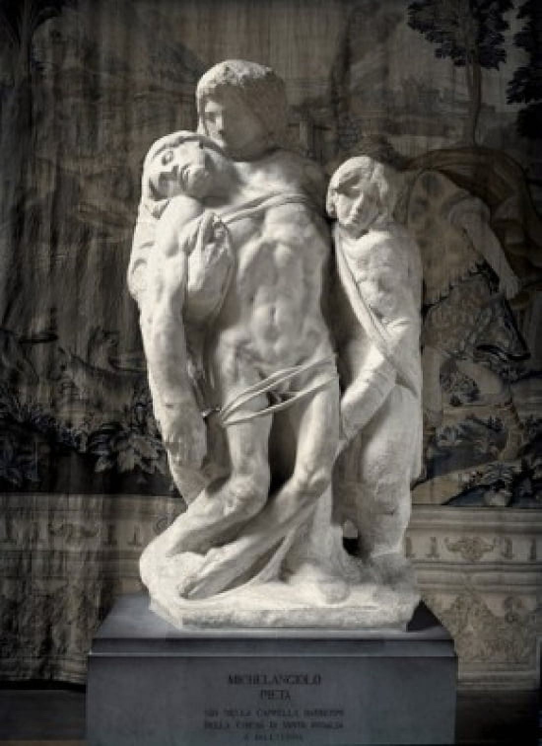 Pieta di Palestrina Michelangelo Buonarroti (1475-1564 Italian) Marble Galleria dell Accademia Florence Italy Canvas Art - Leonardo da Vinci (24 x 36)