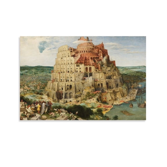Pieter Bruegel The Elder - The Tower of Babel (Vienna) Gifts Canvas Painting Poster Wall Art Decorative Picture Prints Modern Decor 24x36inch(60x90cm)