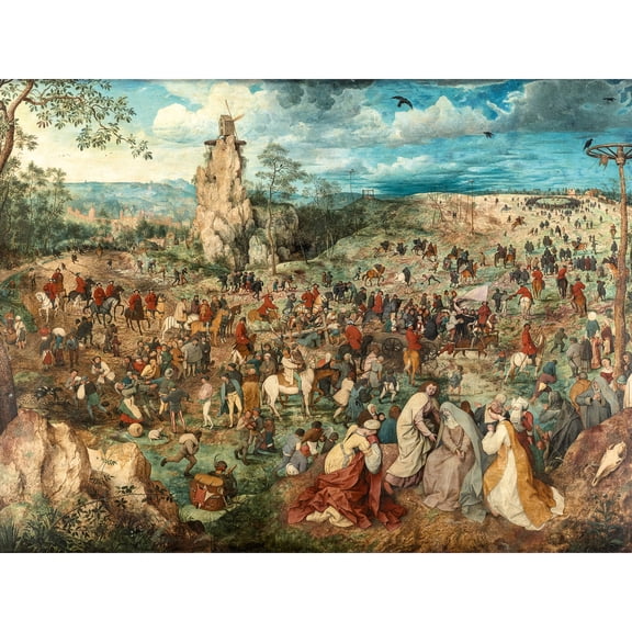 Pieter Bruegel Procession Calvary Christ Cross Painting Extra Large XL Wall Art Poster Print