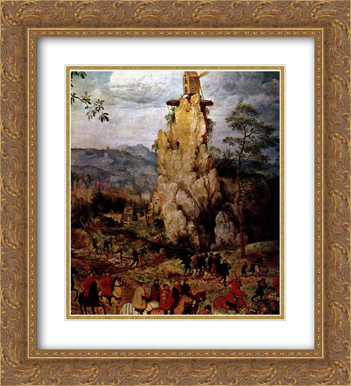 Pieter Bruegel the Elder 2x Matted 20x22 Gold Ornate Framed Art Print 'The  Procession to Calvary [detail]' - Walmart.com, image size:1200x1320