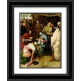 thumbnail image 1 of Pieter Bruegel the Elder 2x Matted 20x24 Black Ornate Framed Art Print 'The Adoration of the Kings', 1 of 2