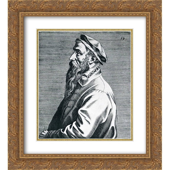 Pieter Bruegel the Elder 2x Matted 20x24 Gold Ornate Framed Art Print 'Pieter Bruegel the Elder'