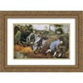 thumbnail image 1 of Pieter Bruegel the Elder 2x Matted 24x18 Gold Ornate Framed Art Print 'Parable of the Blind', 1 of 2