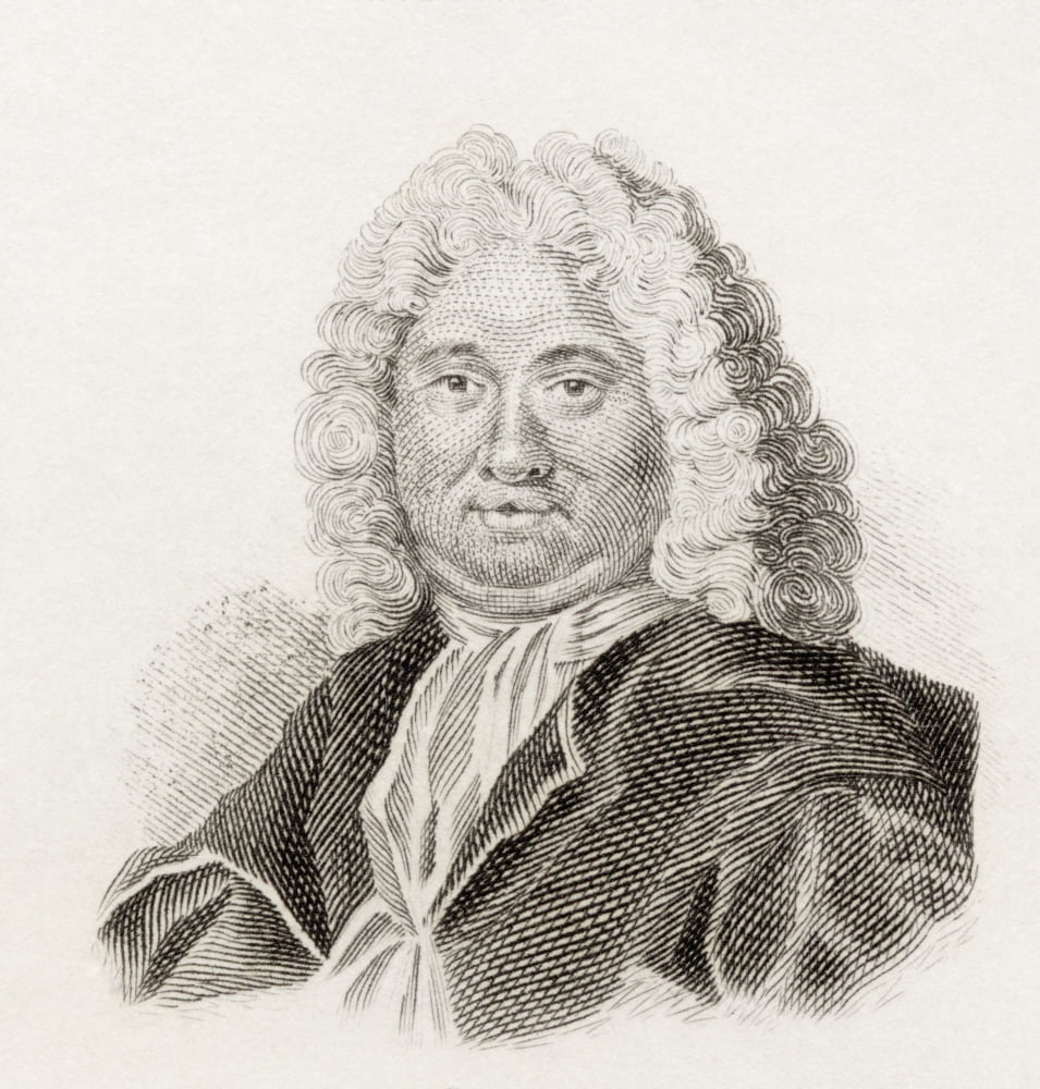 Pieter Burman The Elder 1668 To 1741 Dutch Classical Scholar From Crabbs Historical Dictionary Published 1825 Canvas Art - Ken Welsh Design Pics (28 x 30)