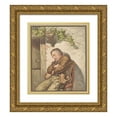 thumbnail image 1 of Pieter Christoffel Wonder 20x23 Gold Ornate Framed and Double Matted Museum Art Print Titled - Lou De Knecht Van De Bakker, Asleep in Front of the House in the Sunlight (1790 - 1852), 1 of 4
