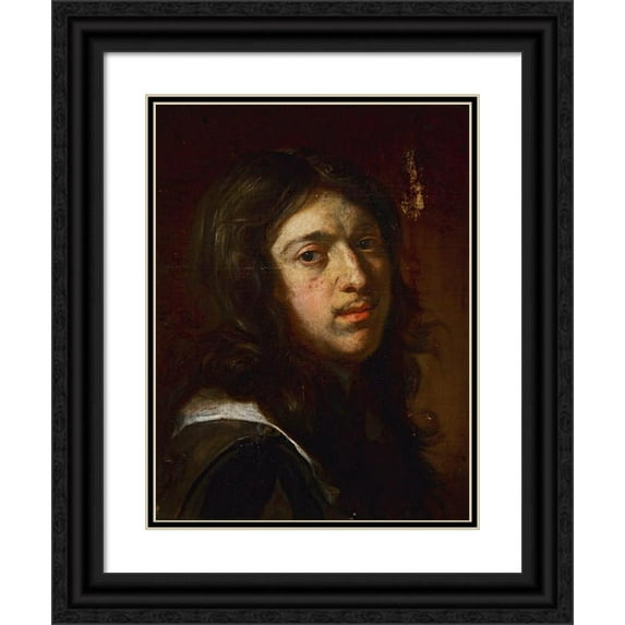 Pieter Danckerts 15x18 Black Ornate Wood Framed Double Matted Museum Art Print Titled - Portrait of Prince Jan Kazimir Wasa (1609-1672), the Future King Jan II Kazimir of Poland