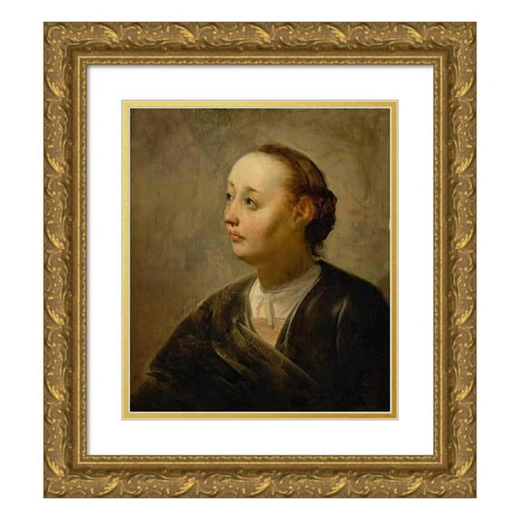 Pieter Fransz. de Grebber 20x22 Gold Ornate Framed and Double Matted Museum Art Print Titled - Portrait of a Woman