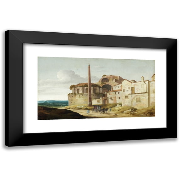 Pieter Jansz Saenredam 18x12 Black Modern Framed Museum Art Print Titled - Church of Santa Maria Della Fabbre, Rome (1629)