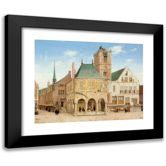 Pieter Jansz Saenredam 18x15 Black Modern Framed Museum Art Print Titled - The Old Town Hall of Amsterdam (1657)