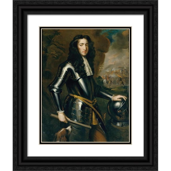 Pieter Josselin de Jong 20x24 Black Ornate Framed Double Matted Museum Art Print Titled: Young General (1890)