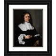 thumbnail image 1 of Pieter Nason 15x18 Black Ornate Wood Framed Double Matted Museum Art Print Titled - A Portrait of a Gentleman, Half-Length, with a White Collar and Cuffs and Holding a Pair of Gloves (1, 1 of 5