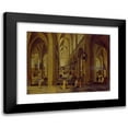 thumbnail image 1 of Pieter Neeffs the Elder 24x19 Black Modern Framed Museum Art Print Titled - Interior of Antwerp Cathedral (C. 1648), 1 of 5