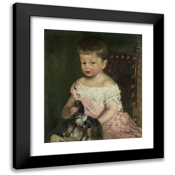 Pieter Oyens 12x14 Black Modern Framed Museum Art Print Titled - Hendrik Waller (1887-1951) at the Age of Three (1890)