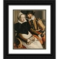 thumbnail image 1 of Pieter Pietersz. 20x23 Black Ornate Framed Double Matted Museum Art Print Titled: Man and Woman at a Spinning Wheel (C. 1560 - C. 1570), 1 of 5