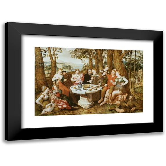 Pieter Pourbus 18x13 Black Modern Framed Museum Art Print Titled - An Allegory of True Love (C. 1547)