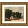 thumbnail image 1 of Pieter Rudolph Kleijn 24x19 Gold Ornate Framed and Double Matted Museum Art Print Titled - The Entrance to the Park of Saint-Cloud, Paris (1809), 1 of 4
