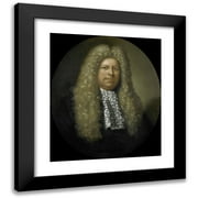 Pieter Van Der Werff 12x14 Black Modern Framed Museum Art Print Titled - Portrait of Jacob Dane, Director of the Rotterdam Chamber of the Dutch East India Company, Elected 1689 (1700)