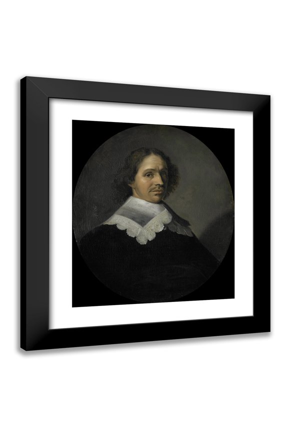Pieter Van Der Werff 12x14 Black Modern Framed Museum Art Print Titled - Portrait of Paulus Verschuur, Served Seven Terms as Burgomaster of Rotterdam and Also Director of the Rotterdam Chamb