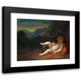 thumbnail image 1 of Pieter Van Der Werff 14x12 Black Modern Framed Museum Art Print Titled - The Infant Bacchus (1700 - 1722), 1 of 5