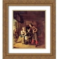 thumbnail image 1 of Pieter de Hooch 2x Matted 20x24 Gold Ornate Framed Art Print 'A Man Offering a Glass of Wine to a Woman', 1 of 2