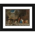 thumbnail image 1 of Pieter van Anraedt 14x11 Black Ornate Wood Framed Double Matted Museum Art Print Titled: The Amsterdam Merchant Jeremias Van Collen (1619-1707) with His Wife and Their Twelve Children (, 1 of 5