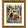thumbnail image 1 of Pieters, Evert 15x17 Gold Ornate Wood Framed with Double Matting Museum Art Print Titled - Children In a Field, 1 of 4