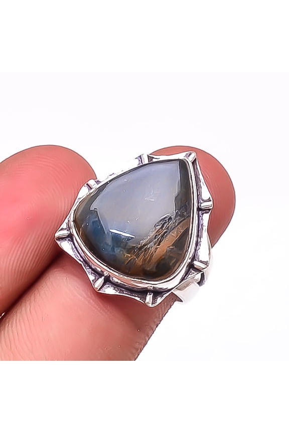 Pietersite - Namibea Designer Handmade 925 Sterling Silver Ring S.6.5 R34