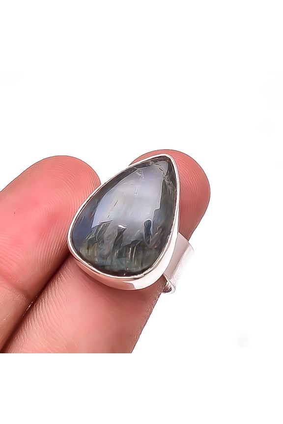 Pietersite - Namibea Gemstone 925 Sterling Silver Handmade Ring S.8 R25