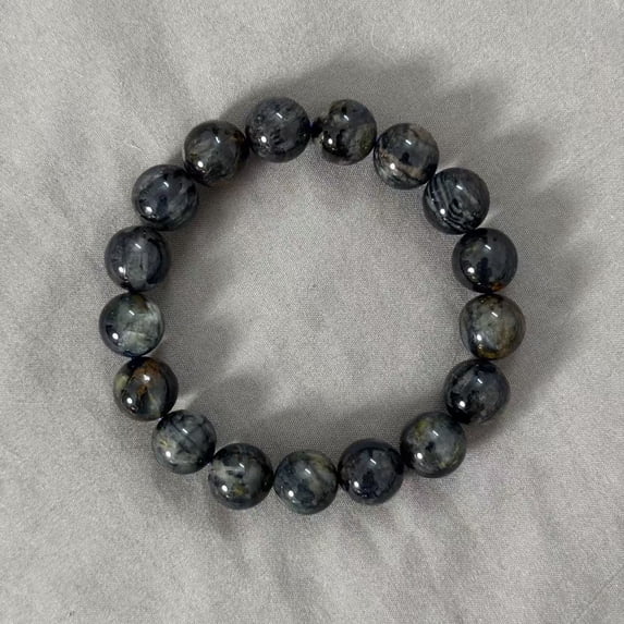 Pietersite Stone Beads Bracelet Certified Pietersite Namibia Chatoyant Gemstone Crystal,Blue,10MM Beads