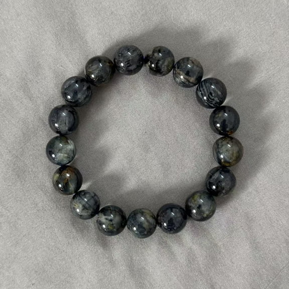 Pietersite Stone Beads Bracelet Certified Pietersite Namibia Chatoyant Gemstone Crystal,Blue,10MM