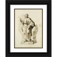 thumbnail image 1 of Pietro Antonio Novelli 14x18 Black Ornate Wood Framed Double Matted Museum Art Print Titled - Saint John the Evangelist (Before 1755), 1 of 5