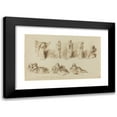 thumbnail image 1 of Pietro Antonio Novelli 18x13 Black Modern Framed Museum Art Print Titled - The Attitudes of Lady Hamilton, 1 of 5