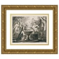 thumbnail image 1 of Pietro Antonio Novelli 24x20 Gold Ornate Framed and Double Matted Museum Art Print Titled - Baptism from the Seven&nbsp;Sacraments (1769), 1 of 4