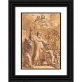 thumbnail image 1 of Pietro Antonio de' Pietri 11x14 Black Ornate Wood Framed Double Matted Museum Art Print Titled: Saint Nicholas of Bari Awakens Three Children (1705), 1 of 5