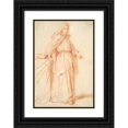thumbnail image 1 of Pietro Longhi 11x14 Black Ornate Wood Framed Double Matted Museum Art Print Titled: A Dignitary Holding a Document (ca. 1722-42), 1 of 5
