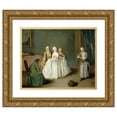 thumbnail image 1 of Pietro Longhi 18x15 Gold Ornate Wood Frame and Double Matted Museum Art Print Titled - The Game of the Cooking Pot (C. 1744), 1 of 4