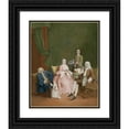 thumbnail image 1 of Pietro Longhi 20x24 Black Ornate Framed Double Matted Museum Art Print Titled: Portrait of a Venetian Family with a Manservant Serving Coffee (C. 1752), 1 of 5