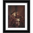 thumbnail image 1 of Pietro Longhi 2x Matted 20x24 Black Ornate Framed Art Print 'The Hunters Drawing Numbers ', 1 of 2