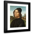 thumbnail image 1 of Pietro Perugino 11x14 Black Modern Framed Museum Art Print Titled - Portrait of Lorenzo Di Cred (1488), 1 of 5