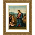 thumbnail image 1 of Pietro Perugino 15x18 Gold Ornate Wood Frame and Double Matted Museum Art Print Titled - Madonna, the Infant St. John and an Angel, Worshiping the Christ Child (ca. 1510), 1 of 4